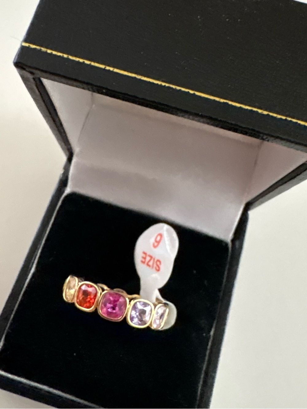 Bomb Party ASD Frame the Moment Ring RG30174 Multi Color CZ Gold Plating